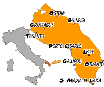 Mappa del Salento